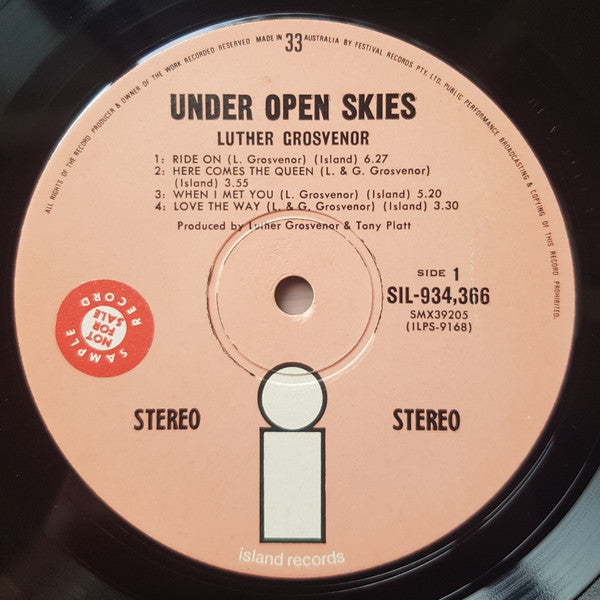 Luther Grosvenor : Under Open Skies (LP, Gat)