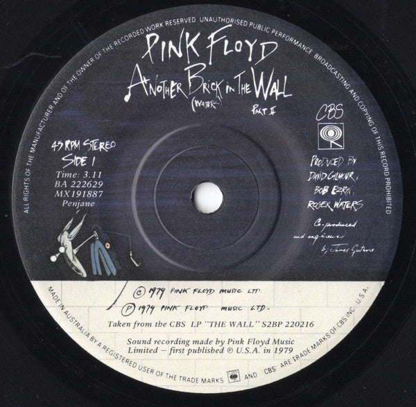 Pink Floyd : Another Brick In The Wall (Part II) (7", Single, Pen)