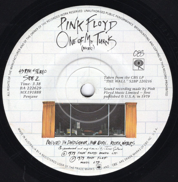 Pink Floyd : Another Brick In The Wall (Part II) (7", Single, Pen)