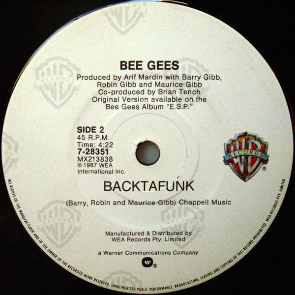 Bee Gees : You Win Again (7", Single)