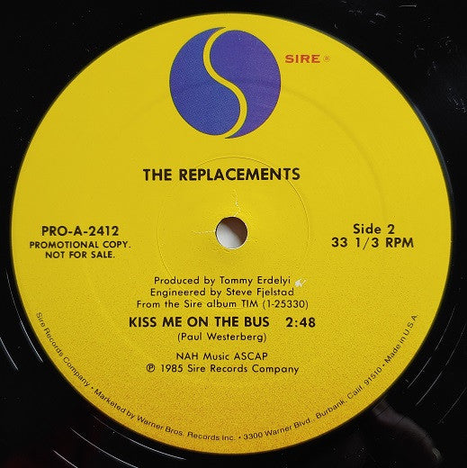 The Replacements : Kiss Me On The Bus (12", Single, Promo)