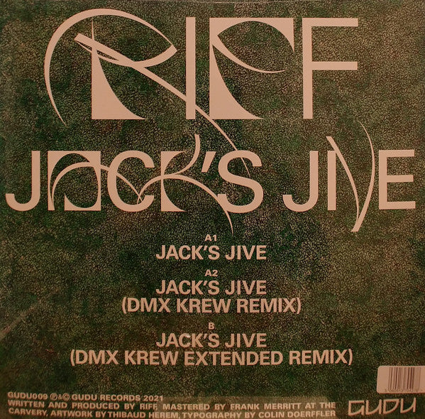 Riff (14) : Jack's Jive (12")