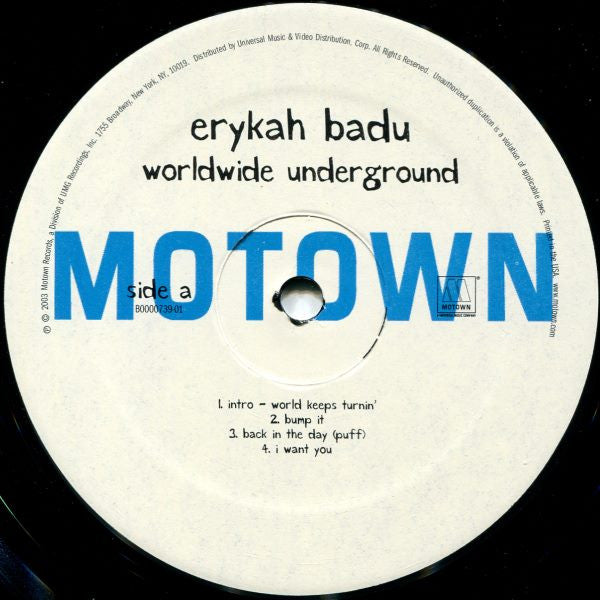 Erykah Badu : Worldwide Underground (LP, Album)
