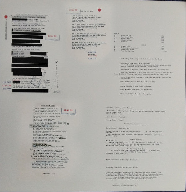 Nick Cave & The Bad Seeds : Push The Sky Away (LP, Album)