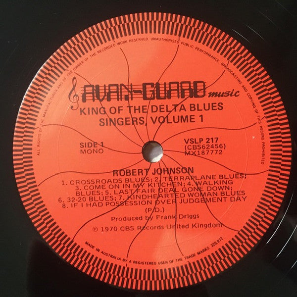 Robert Johnson : King Of The Delta Blues Singers (LP, Comp, Mono, RE)