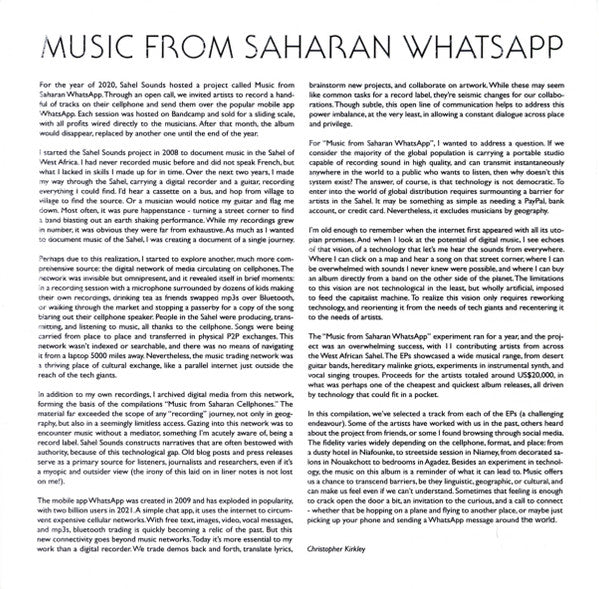 Various : Music From Saharan WhatsApp (LP, Comp)