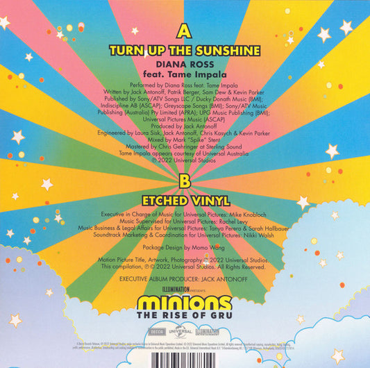 Diana Ross Featuring Tame Impala : Turn Up The Sunshine (7", S/Sided, Single, Etch)