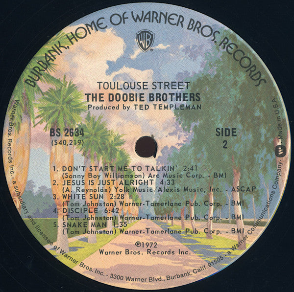 The Doobie Brothers : Toulouse Street (LP, Album, RP, San)