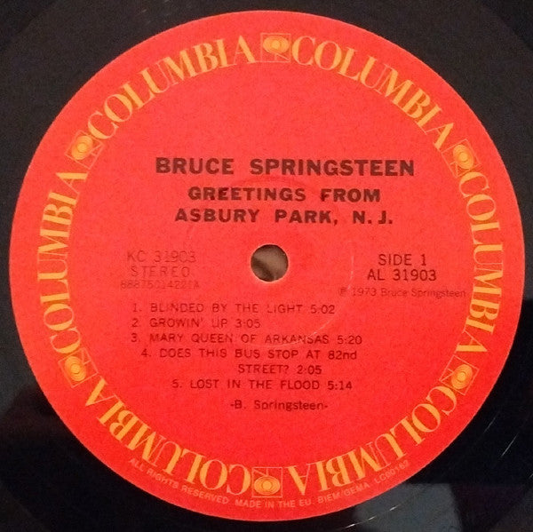 Bruce Springsteen : Greetings From Asbury Park, N.J. (LP, Album, RE, 180)