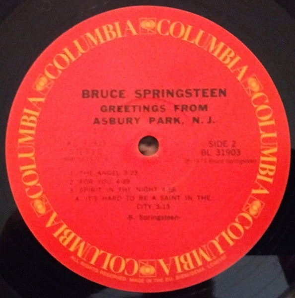 Bruce Springsteen : Greetings From Asbury Park, N.J. (LP, Album, RE, 180)