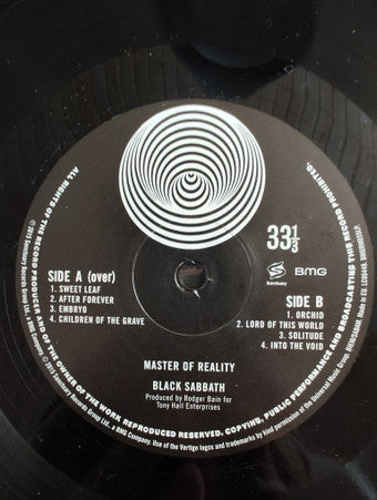 Black Sabbath : Master Of Reality (LP, Album, RE, 180)