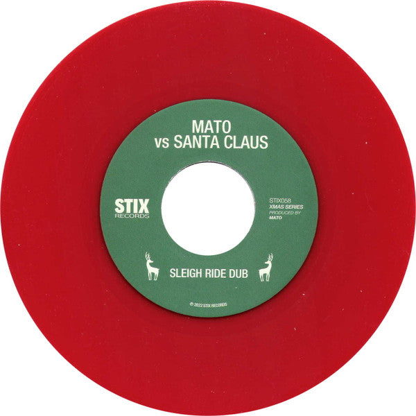 Mato (4) Vs Santa Claus : Jingle Bells Dub / Sleigh Ride Dub (7", Single, Red)