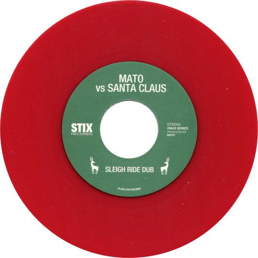 Mato (4) Vs Santa Claus : Jingle Bells Dub / Sleigh Ride Dub (7", Single, Red)