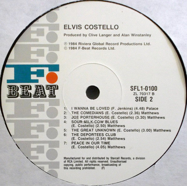 Elvis Costello & The Attractions : Goodbye Cruel World (LP, Album)