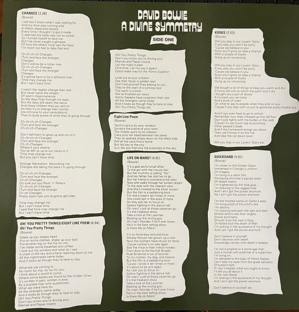 David Bowie : A Divine Symmetry (An Alternative Journey Through Hunky Dory) (LP, Album)