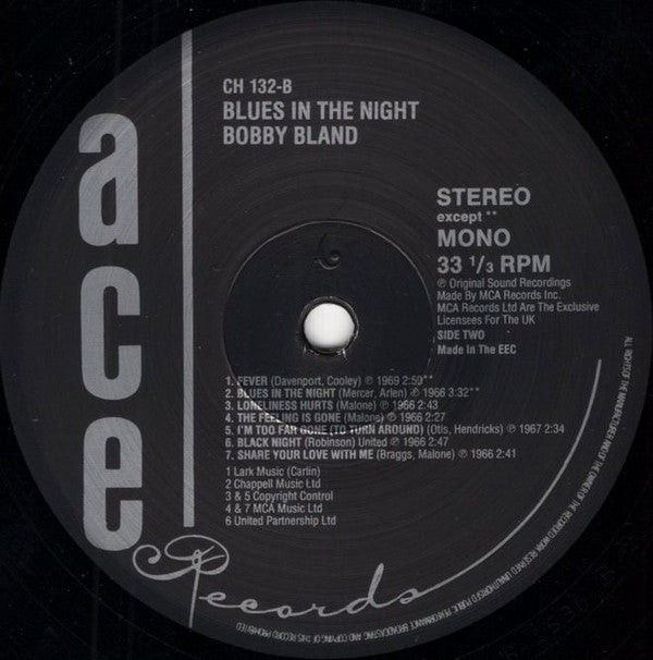 Bobby Bland : Blues In The Night (LP, Comp, Mono)