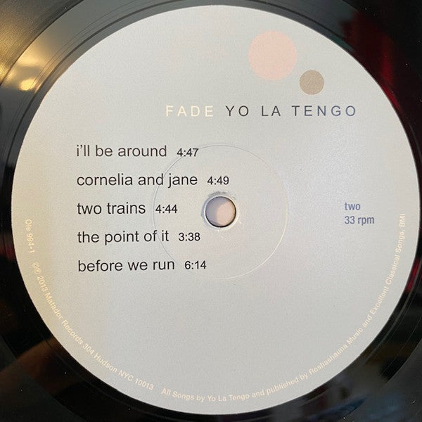 Yo La Tengo : Fade (LP, Album)