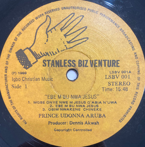 Prince Udo Nna Aruba : Ebe Mbu Nwa Jesus (LP)