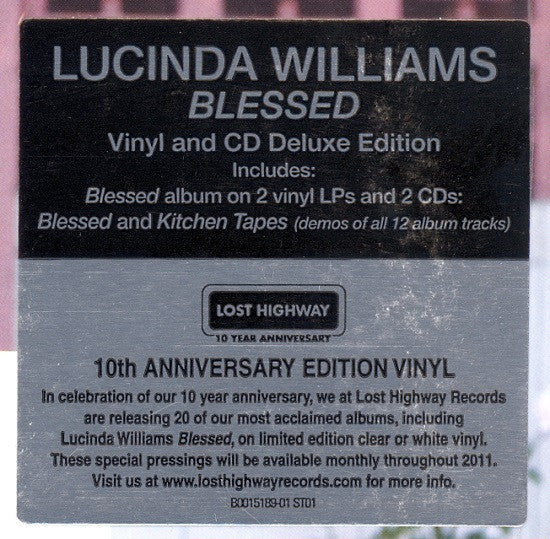 Lucinda Williams : Blessed (2xLP, Album, Cle + 2xCD, Album)