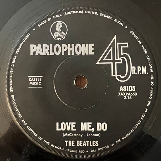 The Beatles : Love Me, Do (7", Single, Mono)