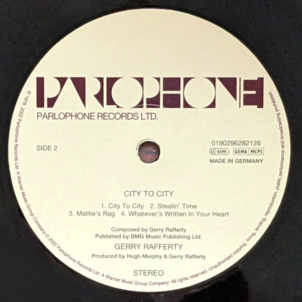 Gerry Rafferty : City To City (LP + LP, S/Sided, Etch + Album, RE, RM, 180)