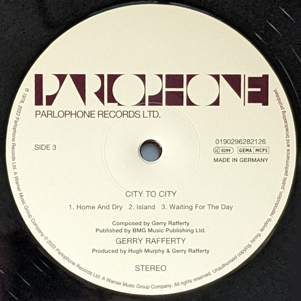 Gerry Rafferty : City To City (LP + LP, S/Sided, Etch + Album, RE, RM, 180)
