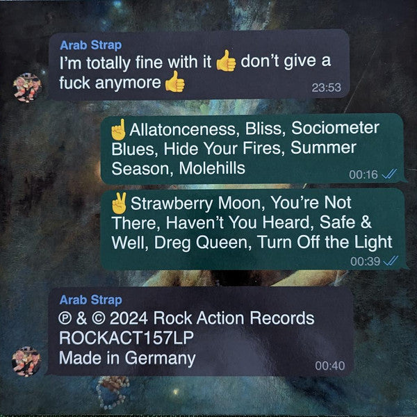 Arab Strap : I'm Totally Fine With It ๐ Don't Give A Fuck Anymore ๐ (LP, Album)