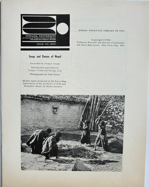 Caspar Cronk (2) : Songs And Dances Of Nepal (LP, Album)