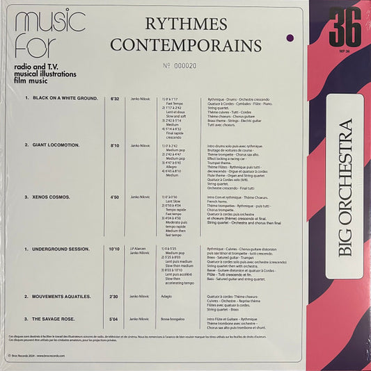 Janko Nilovic : Rythmes Contemporains  (LP, Album, Ltd, Num, RE, RM, Vel)