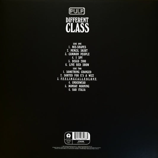Pulp : Different Class (LP, Album, RE, RP, MPO)