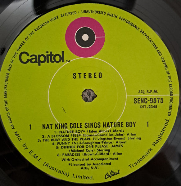 Nat King Cole : Sings Nature Boy (LP, Comp, Gre)
