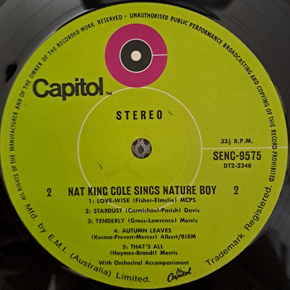 Nat King Cole : Sings Nature Boy (LP, Comp, Gre)