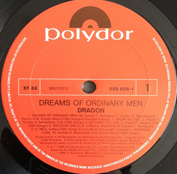 Dragon (5) : Dreams Of Ordinary Men (LP, Album)