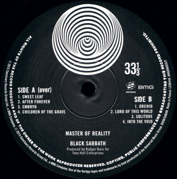 Black Sabbath : Master Of Reality (LP, Album, RE, Emb)
