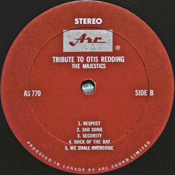 The Majestics : The Soul King Otis Redding - A Tribute (LP, Album)