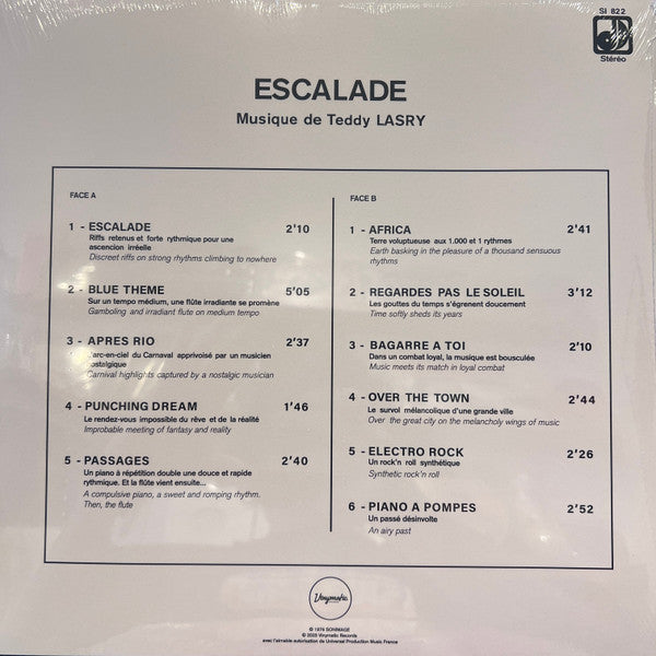 Teddy Lasry : Escalade (LP, RE)