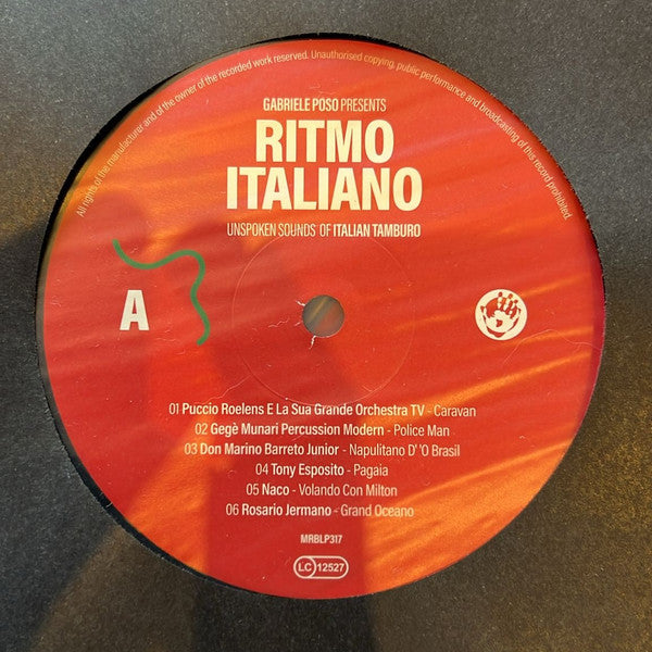 Gabriele Poso Presents Various : Ritmo Italiano (Unspoken Sounds Of Italian Tamburo) (LP, Comp)