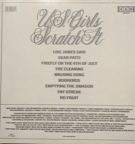 U.S. Girls : Scratch It (LP, Album)