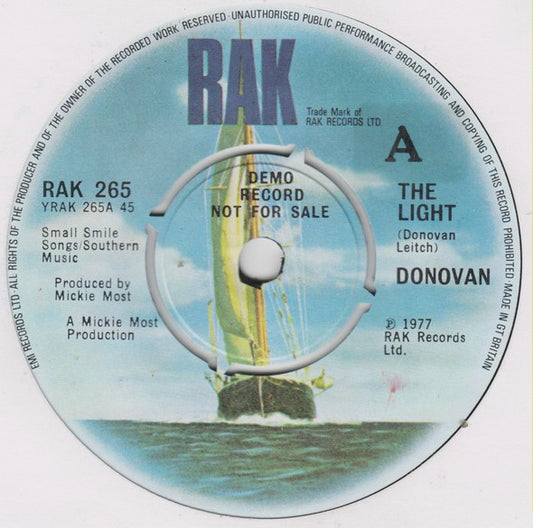 Donovan : The Light (7", Single, Promo)