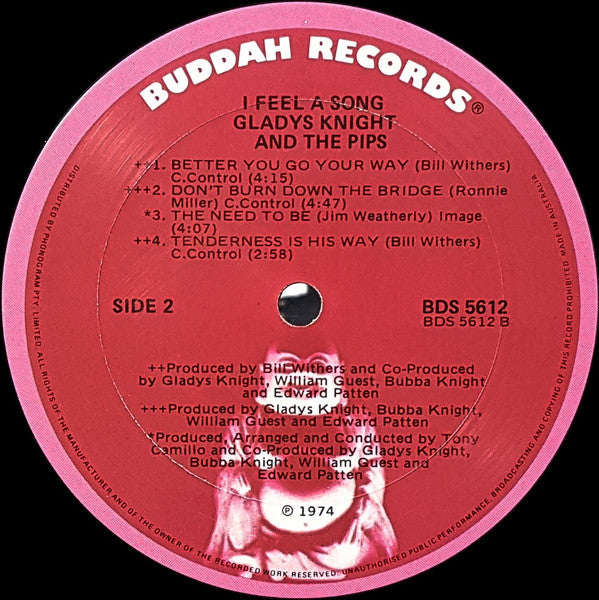 Gladys Knight And The Pips : I Feel A Song (LP)