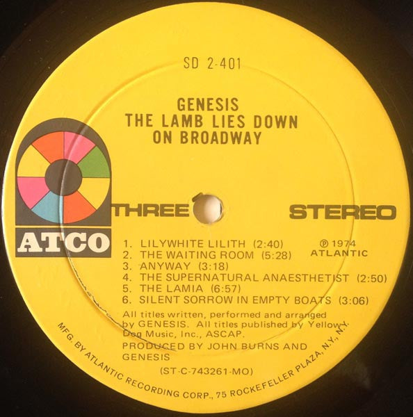 Genesis : The Lamb Lies Down On Broadway (2xLP, Album, Mon)