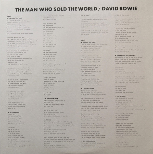 David Bowie : The Man Who Sold The World (LP, Album, RE)