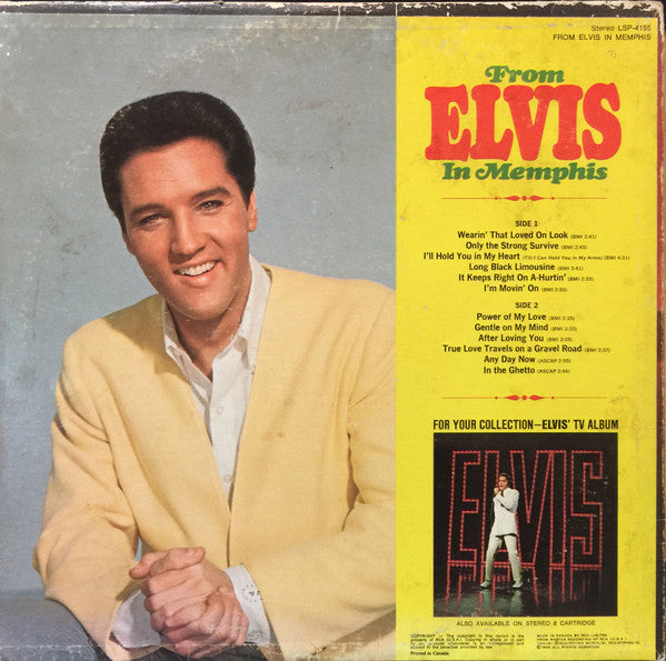 Elvis Presley : From Elvis In Memphis (LP, Album)