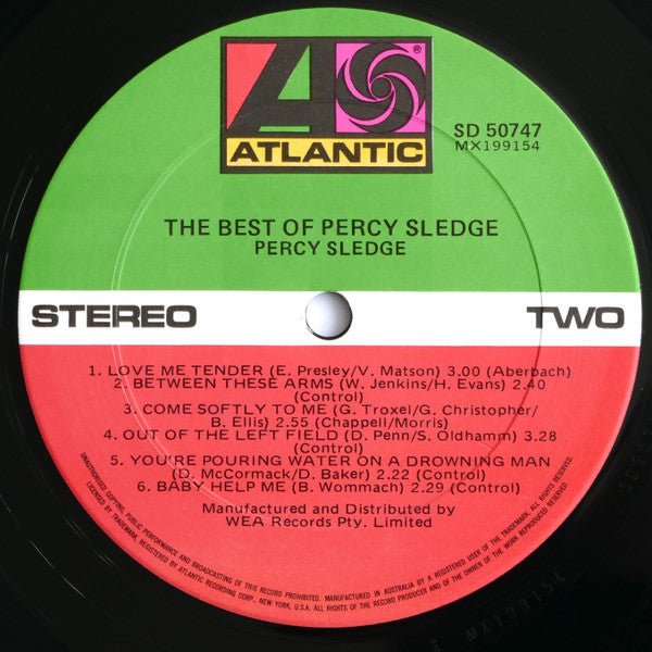 Percy Sledge : The Best Of Percy Sledge (LP, Comp)