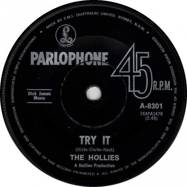 The Hollies : Jennifer Eccles (7", Single)