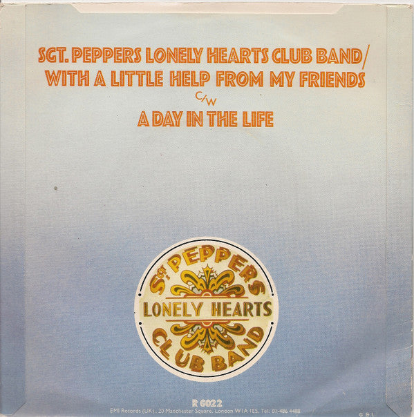 The Beatles : Sgt. Pepper's Lonely Hearts Club Band / With A Little Help From My Friends (7", Single, Promo)
