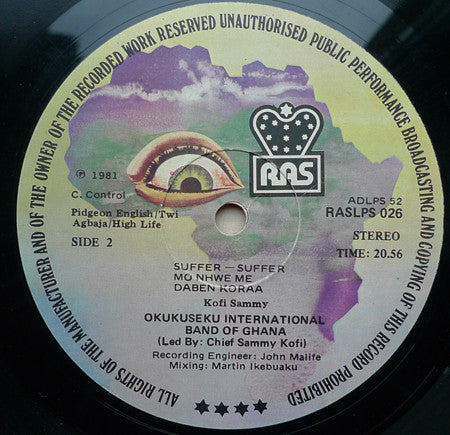 Okukuseku International Band Of Ghana Led By Kofi Sammy : Okukuseku International Band Of Ghana (LP, Album)