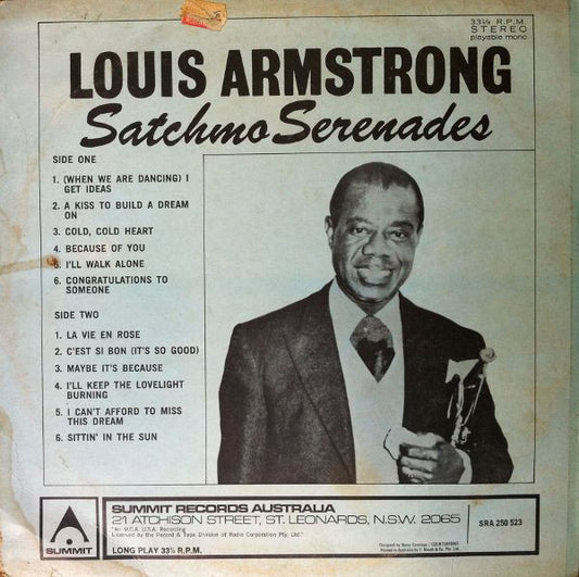 Louis Armstrong : Satchmo Serenades (LP, Comp)