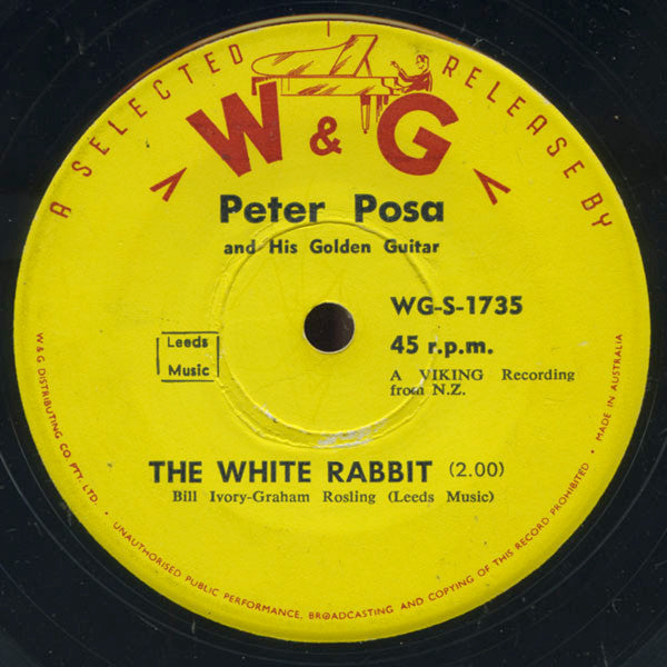 Peter Posa : The White Rabbit  (7", Single)