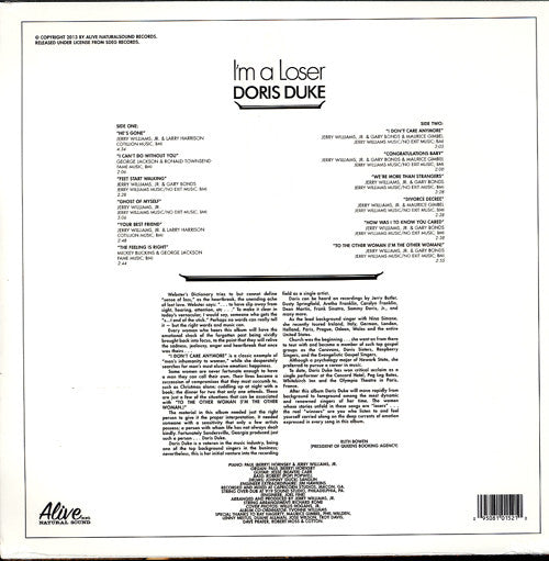 Doris Duke : I'm A Loser (LP, Album, Ltd, RE, 180)